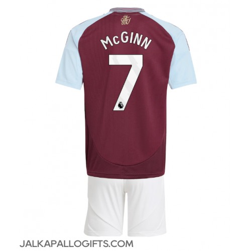 Aston Villa John McGinn #7 Koti Peliasu Lasten 2024-25 Lyhythihainen (+ Lyhyet housut)